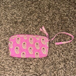 Vera Bradley Pink Clutch with Gold Accents